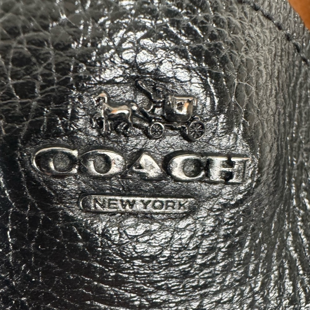 Coach Amber Driving Loafers Black Pebbled Leather Moccasins Women's 7.5B - Picture 8 of 10